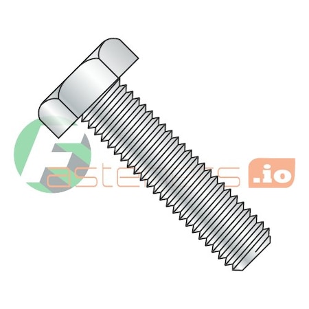 Grade A307, 5/16-18 Hex Head Cap Screw, Zinc Plated Steel, 2-1/4 In L, 400 PK